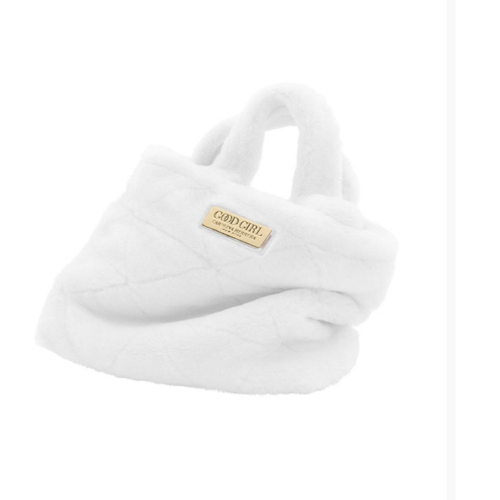 💎New Good Girl White Fur Fuzzy Tote Bag
